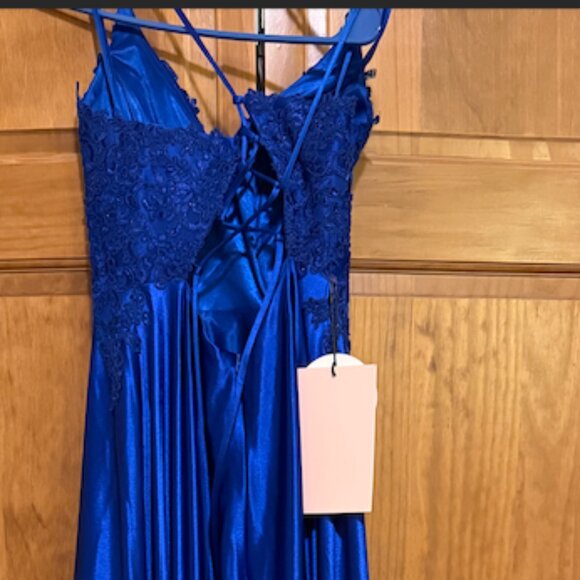Royal Blue Prom Dress - Picture 4 of 6